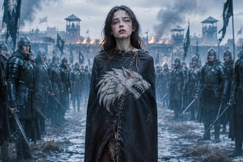 She stitched his torn flag into a dress and wore it through the enemy camp — the Alpha King saw his colors on the woman who would become his Luna