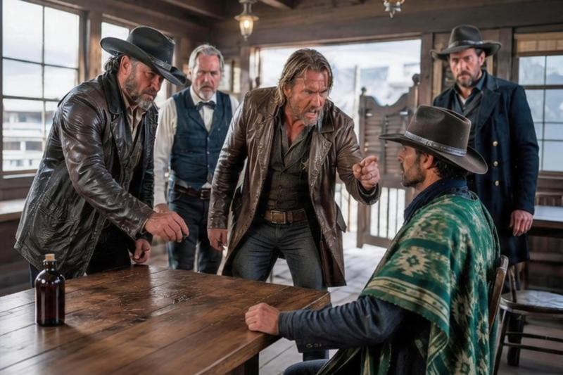 THE STRANGER WHO SPAT OUT POISON AND FORCED THE SALOON KILLERS TO DRINK THEIR OWN DEATH