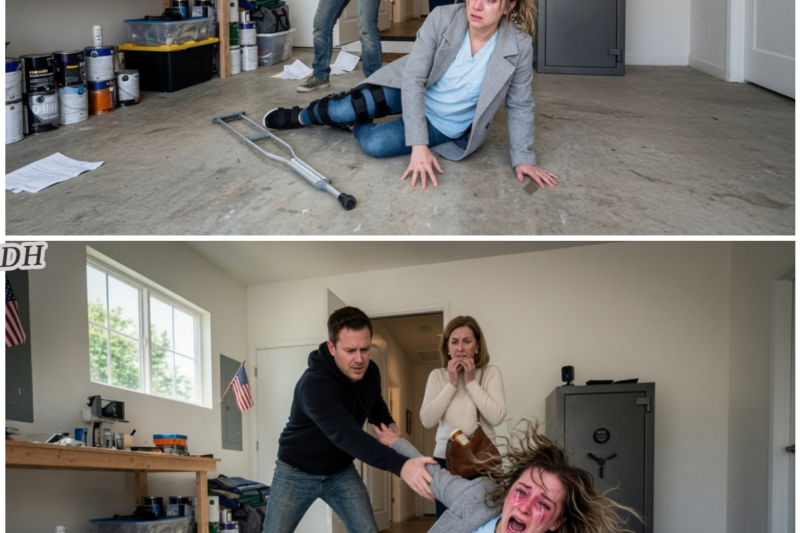 THE NIGHT HER HUSBAND AND MOTHER-IN-LAW LEFT HER BROKEN ON THE GARAGE FLOOR – BUT HER HIDDEN CAMERA CAUGHT EVERYTHING