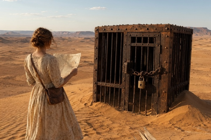 Her Grandfather’s Map Marked the Middle of an Empty Desert—a Single Locked Cell, and No Word of Why