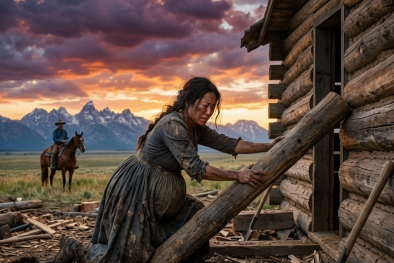SHE WAS 8 MONTHS PREGNANT WITH NO HUSBAND, NO MONEY, NO HELP — BUT SHE BUILT A CABIN