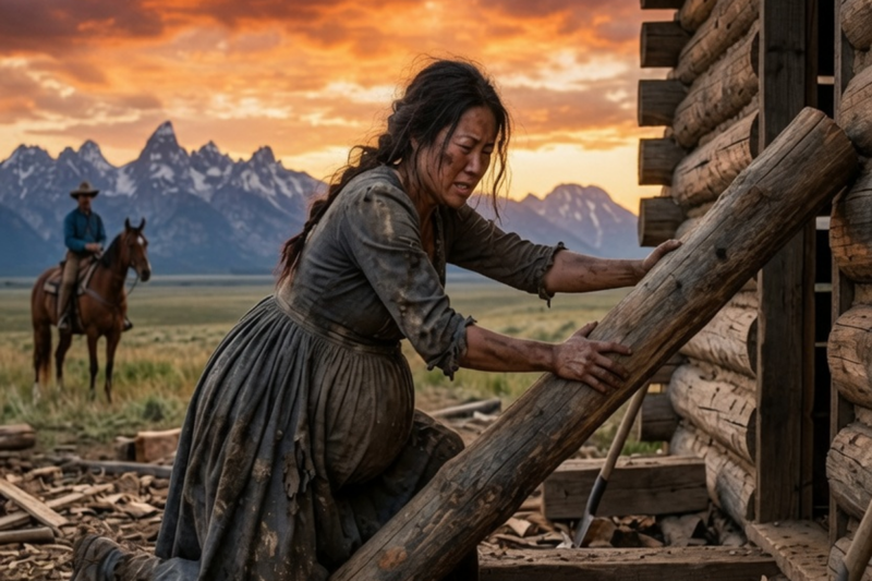 She Was 8 Months Pregnant With No Husband, No Money, No Help — But She Built A Cabin