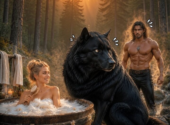She Asked a Black Wolf to Guard Her Bath — Little Did She Know, the Alpha King Nearly Lost Control